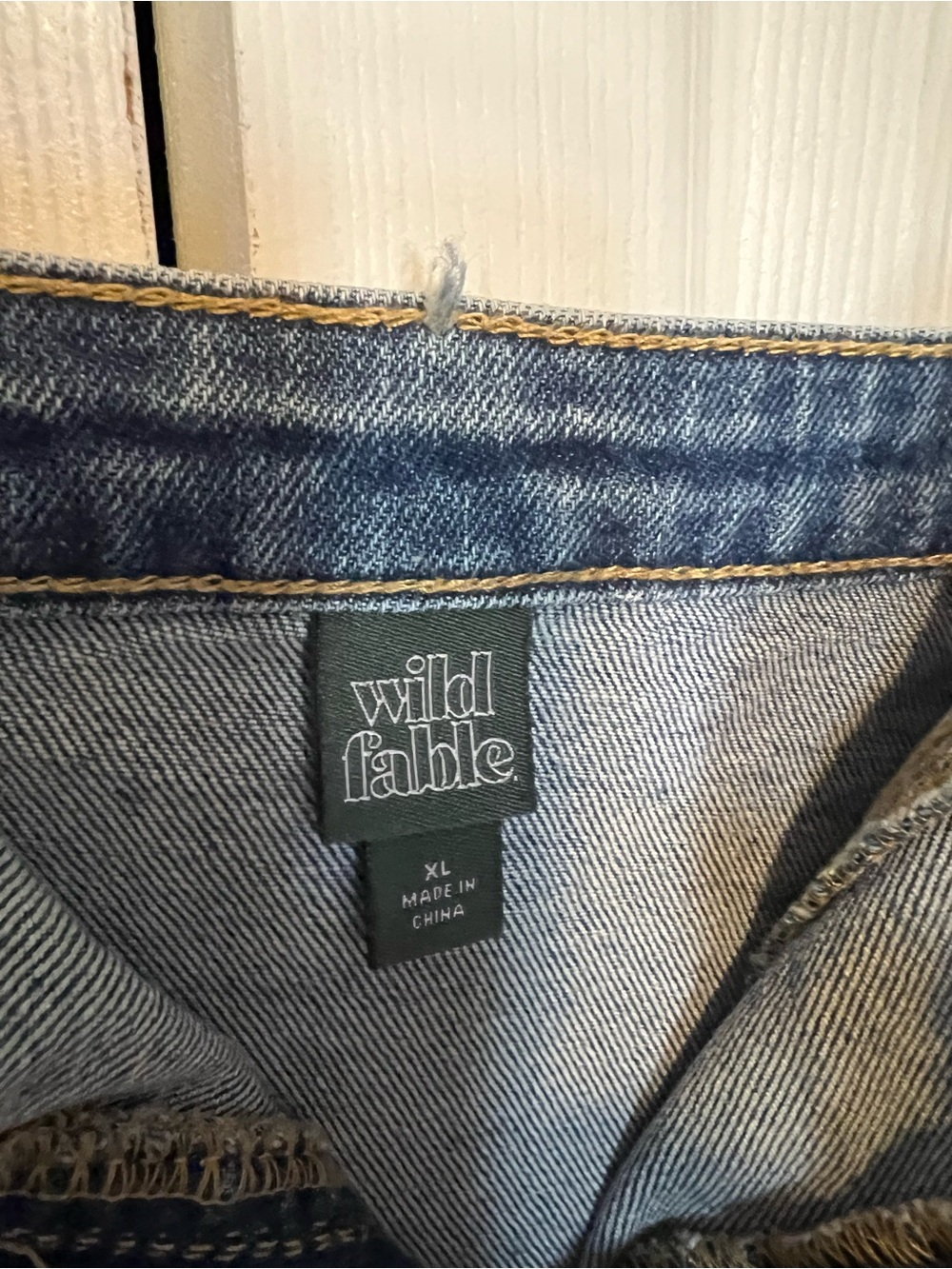 wild fable Blue Denim Mini Dress with Contrast Stitching - Picture 2 of 3